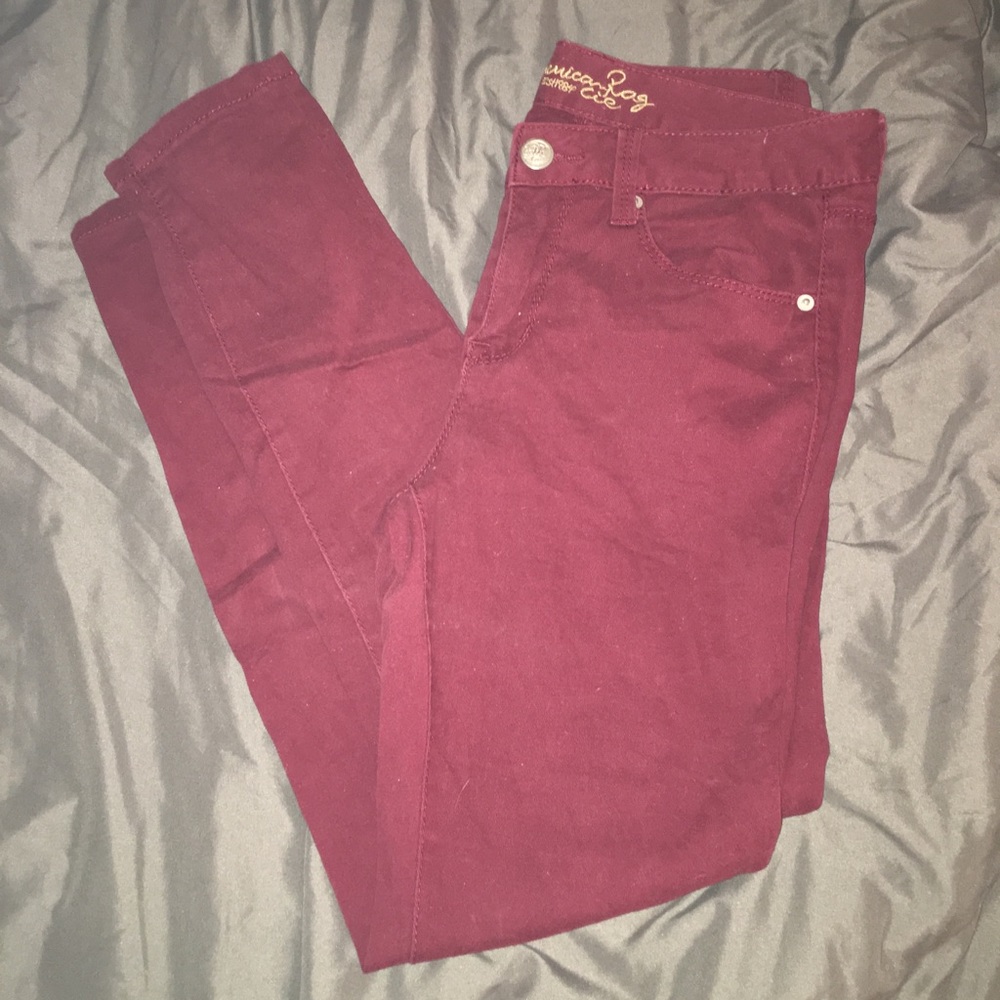 Macy’s American Rag maroon jeans